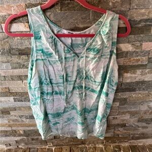 Sonoma Green Tie-Dye Sleeveless Top